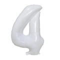 Palloncino numero 4 bianco crema da 40 pollici in alluminio per feste di compleanno - Numero 4