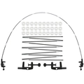 Kit arche de table réglable avec tiges pliables et pinces de fixation en plastique - Support d'Arche de Table (Style Tige en Fibre de Verre)