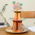 Alzata per cupcake a tre livelli a tema dinosauri per tavola dei dolci di compleanno bimbi - Dinosauro