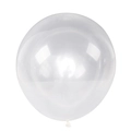 Thick matte 18-inch white party balloon with high gloss finish on white background - Clear