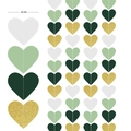 Green heart glitter paper garland banner for wedding party decoration 6cm width - Vintage Green Heart Garland (2m/18pcs/5cm)