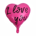 Ballon en aluminium en forme de cœur rose avec texte I love you pour décoration - Rose Rouge I Love You