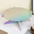 Alzatina per torta olografica rotonda con supporti a forma di nuvola per dolci - Arcobaleno