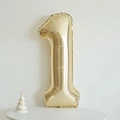 Palloncino in alluminio dorato numero 1 per decorazione del primo compleanno - Numero 1