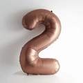 Palloncino numero 2 in alluminio oro rosa da 40 pollici con finitura opaca per compleanno - Numero 2