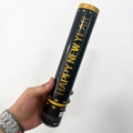 Lanzador de confeti negro Happy New Year con letras doradas y marca de seguridad CE - Estilo Año Nuevo Oro Negro 30cm