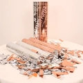 Party popper set in silver and rose gold finishes with shiny metallic sequins - 30cm Rose Gold One Piece (2mm Paper Tube + 5cm Air Bottle)