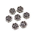 Retro Silber Rosenblüten Legierung Abstandsperlen für handgefertigte DIY Schmucksets - Rosenform-Stil (6#) / 8mm