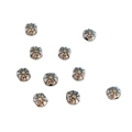 Nahaufnahme der Vintage-Silberperlen mit Sonnenblumenmuster für DIY-Schmuck - Sonnenblumen-Relief-Stil (14#) / 6mm