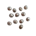Retro-Abstandshalterperlen aus Silberlegierung mit Sonnenstrahlmuster für DIY-Schmuck - Radialer Streifen-Stil (2#) / 7mm