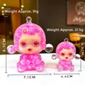 Detailed comparison of large and small luminous witch liquid figurines with pink glitter - Large Luminous Bubble Bead Devil Girl / Pink