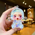 Glow-in-the-dark little witch astronaut oil-filled liquid quicksand desktop ornament - Large Luminous Bubble Bead Devil Girl / White