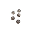Fünf antike silberne Rosenblüten-Abstandsperlen aus Legierung für DIY-Schmuck - Mini-Rosen-Stil (15#) / 5mm