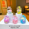 Luminous snowflake gas tank keychain with moving sand and macaron liquid charms - Snowflake Gas Tank / Mixed Color Without Buckle