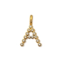 Gold-colored letter A pendant necklace with sparkling cubic zirconia stones - Letter A (ZP50399) / 14K Gold