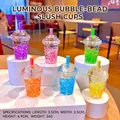 Porte-clés lumineux en acrylique avec liquide et paillettes étoiles, couleurs variées, 7cm - Tasse de Slushy