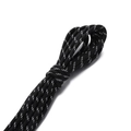 Nahaufnahme von 5mm schwarz-weißem Polyester-Flechtseil mit reflektierendem Punktmuster - Schwarz mit Weißen Punkten