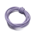 Close-up of light purple braided PU leather cord with fine stitching and a center knot - Purple