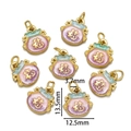 Détails des pendentifs sac de chance DIY avec caractère Fu doré et émail coloré - Sac de Bénédiction