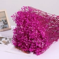 Dried gypsophila bouquet in deep magenta for home decoration and Valentine's Day gift - 350-400g / Rose Red