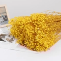 Dried gypsophila bouquet in vibrant yellow for natural home decor and Valentine gift - 350-400g / Yellow