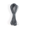 Cordino cerato intrecciato grigio scuro da 1 mm per gioielli fai da te e artigianato - 66 Metri/Confezione / grigio scuro