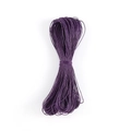 Cordino cerato da 1 mm viola scuro per tessitura di gioielli e cucito in pelle DIY - 66 Metri/Confezione / Viola scuro