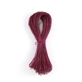 Cordino cerato intrecciato rosso scuro da 1mm per creazione di gioielli fai-da-te - 66 Metri/Confezione / Rosa Rosso Profondo