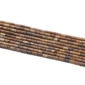Vue détaillée de perles cylindriques en pierre naturelle 2x4mm avec texture organique - 1 Fil (env. 85 perles) / Jaspe