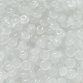 Translucent white abacus glass beads for DIY jewelry making and phone charms - 50 Pieces (3x6mm) / White