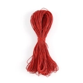 Cordino cerato intrecciato rosso da 1mm per creazione di gioielli fai-da-te, 66m - 66 Metri/Confezione / Rosso
