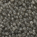 Polished grey translucent glass beads with central hole for DIY jewelry making - 50 Pieces (3x6mm) / Gray