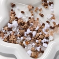 Mixed shape acrylic beads in earth tones for handmade DIY jewelry crafting and design - 20g per Pack / Coffee Tones