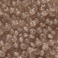 DIY Schmuckperlen aus taupegrauem Glas in lichtdurchlässiger Rondelle-Form - 50 Stück (3x6mm) / Hellkaffee