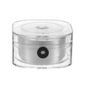 Transparent elastic jewelry cord in a plastic storage box with black outlet hole for DIY - 0.6 / White