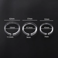 Three sizes of transparent acrylic display rings for bracelet and jewelry organization - 52x7