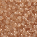 Flache runde Glasperlen in lichtdurchlässigem Altrosa für DIY-Schmuckherstellung - 50 Stück (3x6mm) / Hellbeige