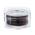 Deep brown 0.8mm elastic cord in square transparent storage box for jewelry making - Boxed Packaging (AC3891) / Brown