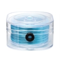 Filo elastico per perline da 0,8 mm blu chiaro su bobina con scatola portaoggetti - Confezione in Scatola (AC3891) / Azzurro