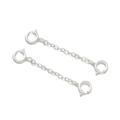 925 sterling silver extender chain with spring ring clasp for bracelets and necklaces - 3cm / Plain Silver