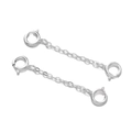 925 sterling silver extender chain with spring ring clasp for bracelets and necklaces - 3cm / Silver