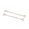 Catene di estensione dorate regolabili con chiusure ad anello a molla per gioielli DIY - Catena Di Estensione Con Doppia Chiusura A Molla In Argento Sterling 925 - 5 Cm Colore Oro / (06*3 Cm) 1 Pezzo