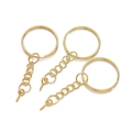 Details von 25mm vergoldeten DIY Schlüsselanhängern mit Spaltringen und Ösenschrauben - Gold