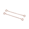 Catene di estensione in argento 925 con finitura oro rosa e chiusure a molla per gioielli - 5cm / Oro rosa