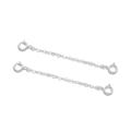 Catena di estensione in argento 925 con chiusura a molla per la creazione di gioielli - 5cm / Argento