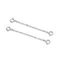 Catena di estensione in argento 925 con chiusura a molla per collane e bracciali - 5cm / Platino
