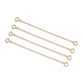Set di 4 catene di estensione in argento 925 dorato con chiusure a molla per gioielli - Catena Di Estensione Con Doppia Chiusura A Molla In Argento Sterling 925 - 8 Cm Colore Oro / (06*3 Cm) 1 Pezzo