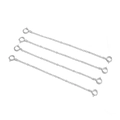Set di quattro catene di estensione in argento 925 con chiusure a molla per gioielli - 8cm / Argento
