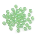 Detailweergave van lichtgroene AB-aurora-kralen voor handgemaakte DIY-sieraden en hangers - 6mm / Donkergroen