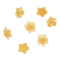 Dettaglio di perline di mughetto in acrilico satinato ambra da 9 mm per gioielli fai-da-te - 50 Pezzi/Confezione (9*9,5 mm/Diametro foro 1,2 mm) circa 6,5 g / Arancione